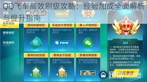 QQ飞车高效刷级攻略：经验加成全面解析与提升指南