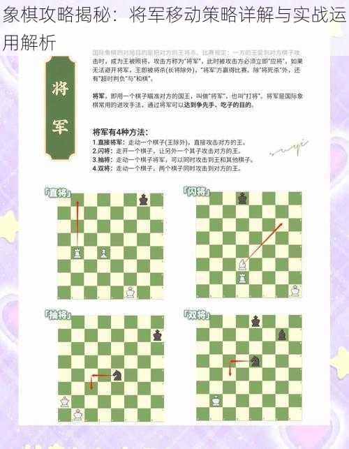 象棋攻略揭秘：将军移动策略详解与实战运用解析